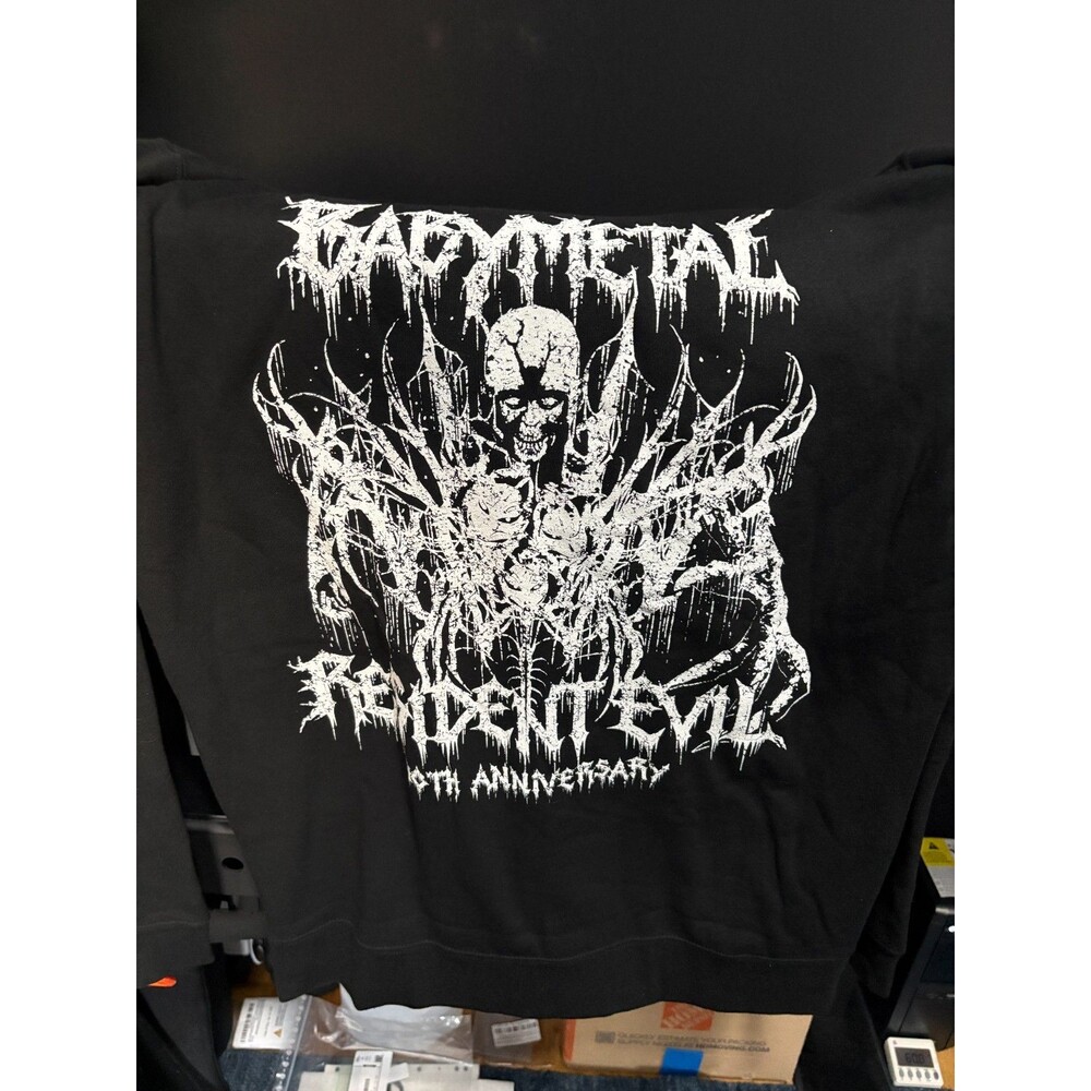 BABYMETAL×BIOHAZARD RESIDENT EVIL 30TH ANNIVERSARY OUTBREAK HOODIE SWEATER M USA